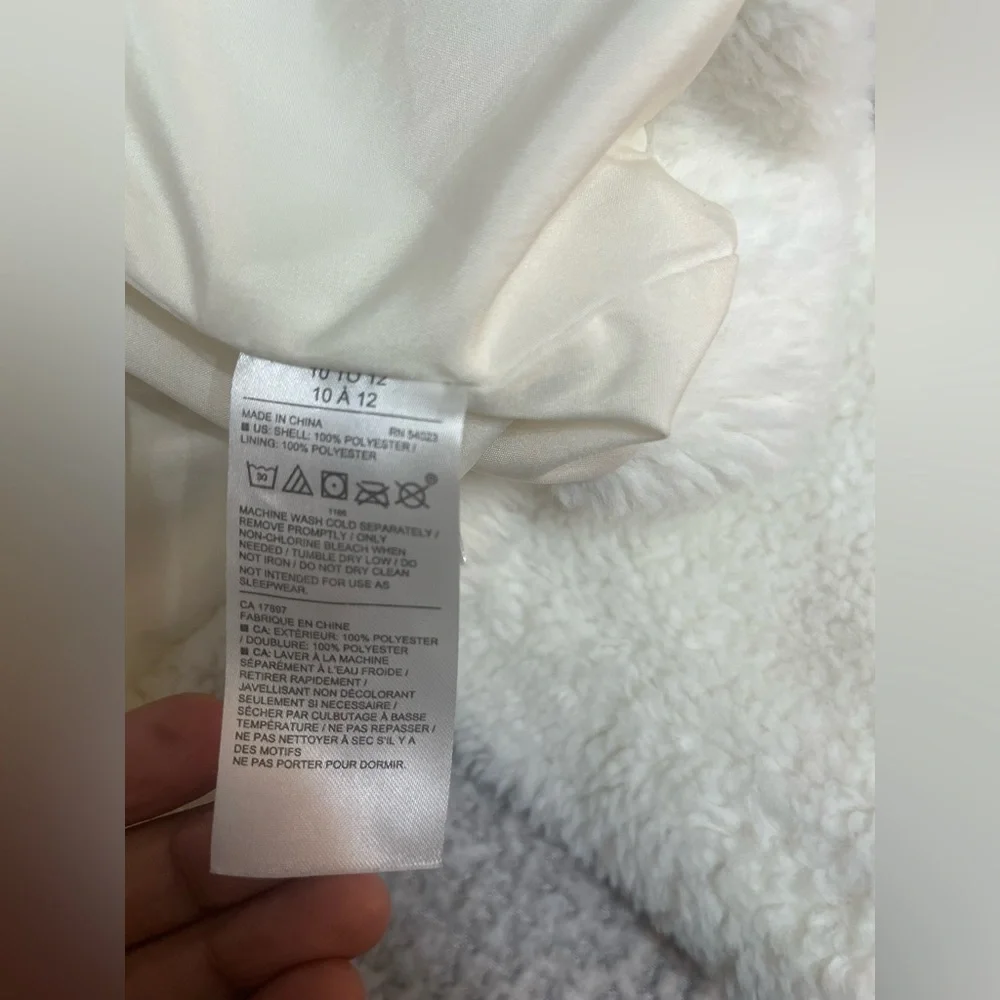 Janie and Jack Cream Teddy Jacket Size 10 To 12 - Picture 8 of 12